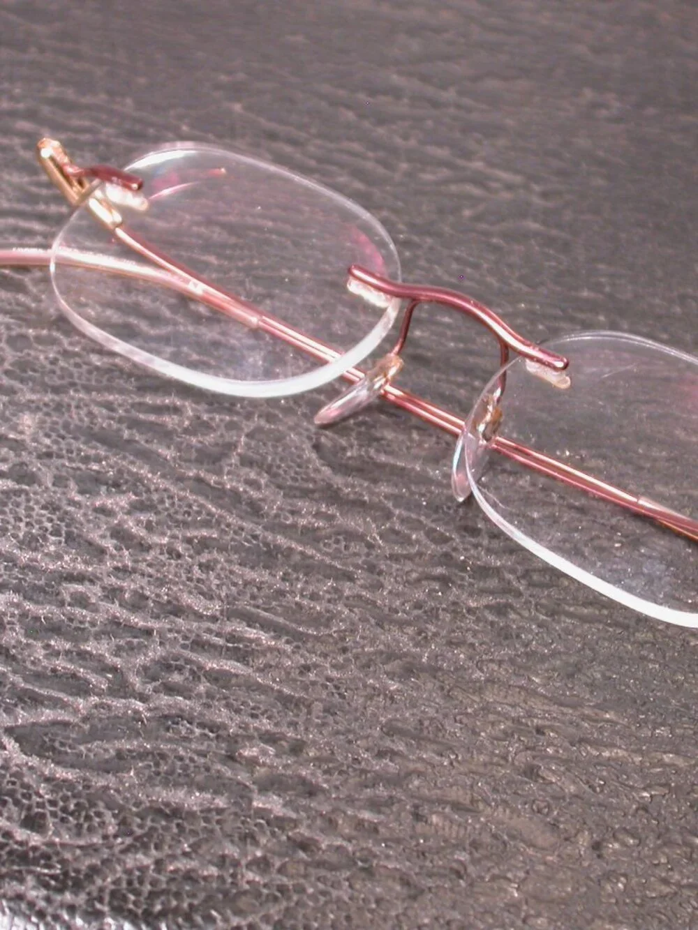 Silhouette Titan Frameless Pink and Gold Eyeglasses Made in Austria